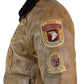 Aviator Mens Fur Bomber Jacket - Leather Loom