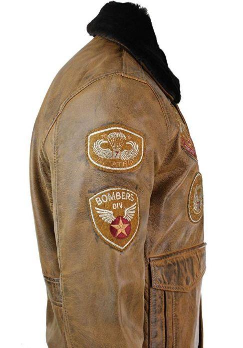 Aviator Mens Fur Bomber Jacket - Leather Loom