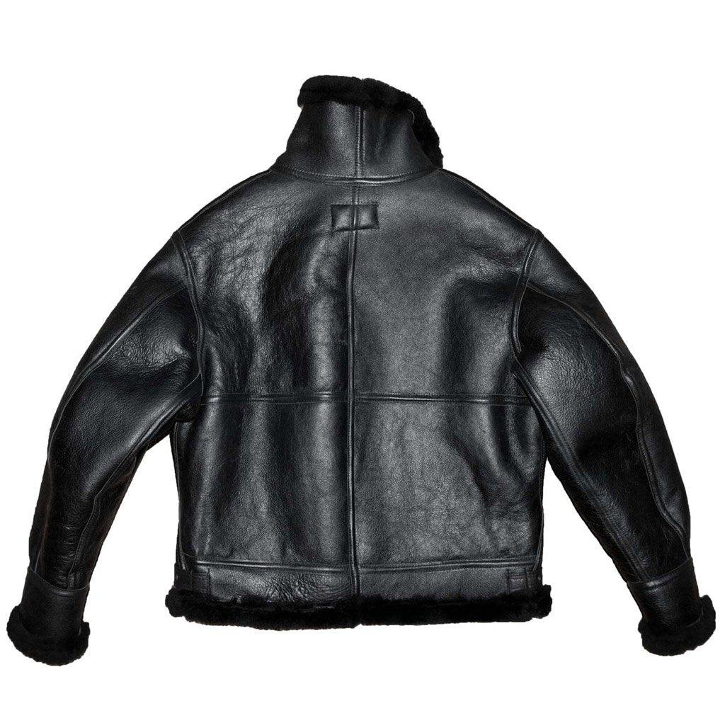 B3 Black Premium Sheepskin Leather Jacket - Leather Loom