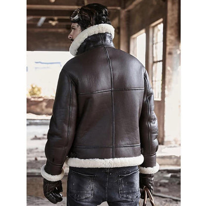 Classic B3 Sheepskin Bomber Shearling Leather Jacket - Leather Loom