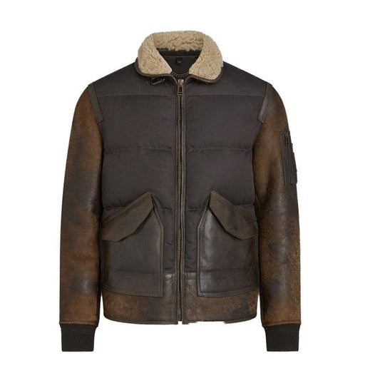 Men’s B3 Vintage Brown Leather Jacket - Leather Loom
