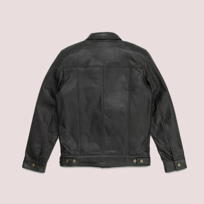 B3 Black Rugged Sheepskin Motorcycle Jacket