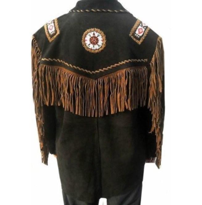 Western Cowboy Brown Suede Leather Jacket, Fringes Cowboy Jacket - Leather Loom