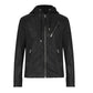 Black Leather Biker Jacket For Men - Leather Loom