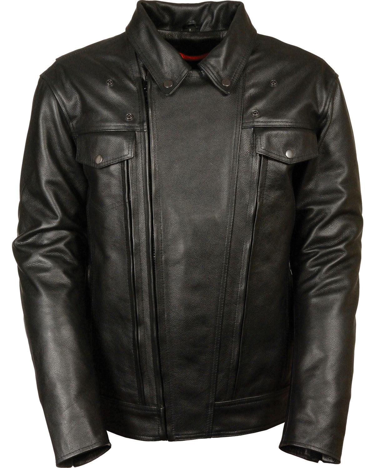 Men's High End Utility Pocket Vented Cruiser Jacket - Leather Loom