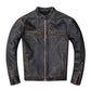 Mens Vintage Black Leather Motorcycle Jacket - Leather Loom