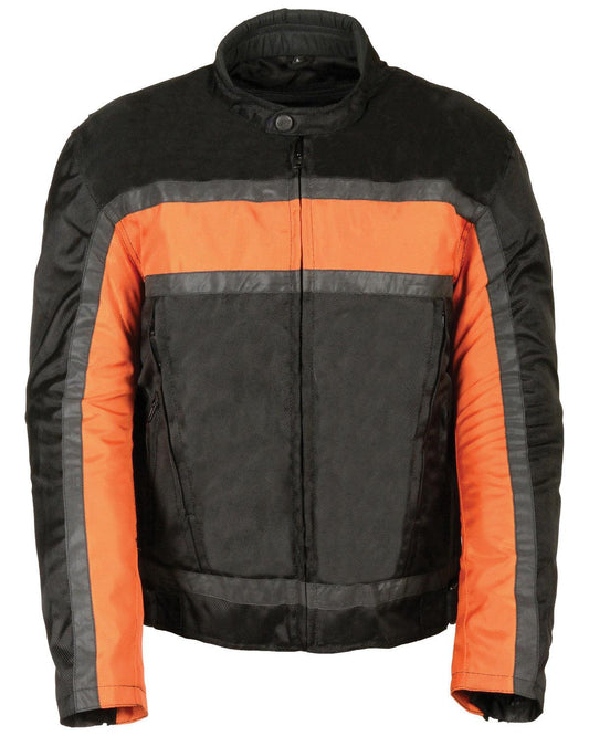 Men's Reflective Stripe Racer Jacket - Leather Loom