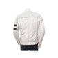 Mens White Leather Biker Jacket Online - Leather Loom