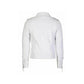 White Leather Biker Jacket Mens Double Breast Style - Leather Loom