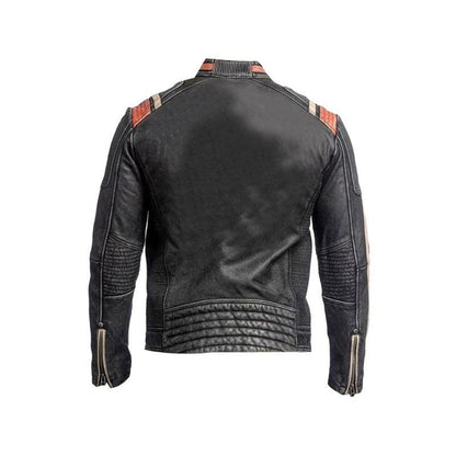 Mens Vintage Motorcycle Leather Jacket - Leather Loom