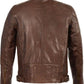 Men's Stand Up Collar Leather Jacket - Leather Loom