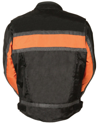 Men's Reflective Stripe Racer Jacket - Leather Loom