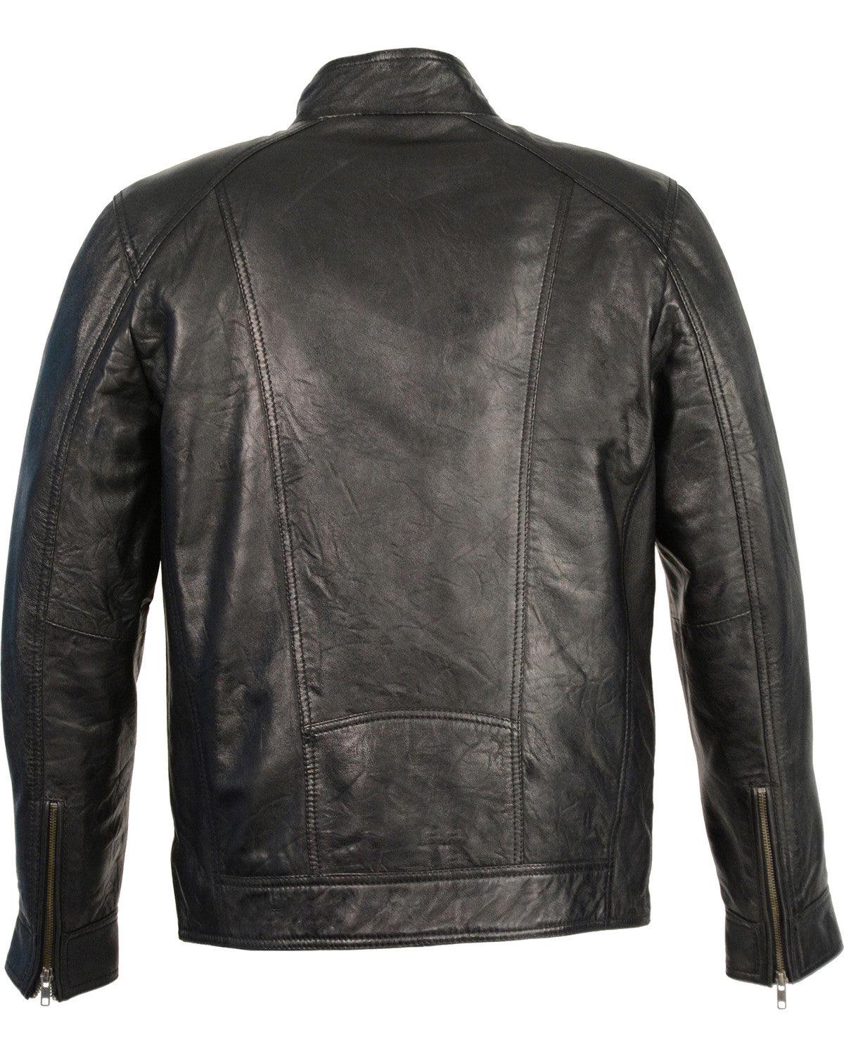 Men's Sheepskin Moto Leather Jacket - Leather Loom