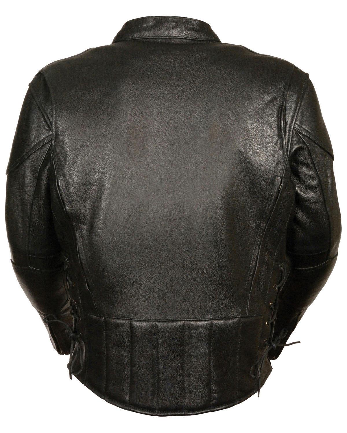 Men's Lace Side Vented Scooter Jacket - Leather Loom