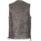 GREY SIDE LACE VEST - Leather Loom