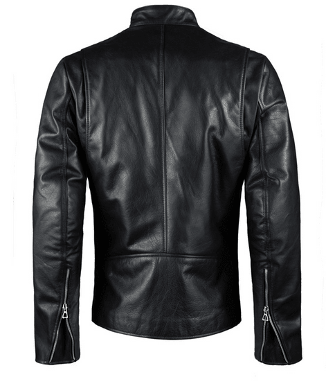 Tony Stark Black Biker Riding Leather Jacket - Leather Loom