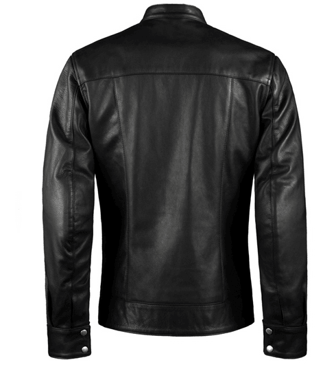 Mens Vintage Black Biker Leather Jacket - Leather Loom