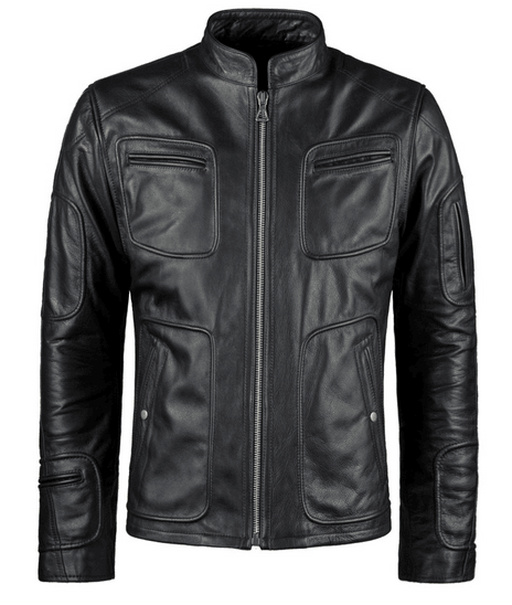 Men's Black Biker Leather Jacket - Leather Loom