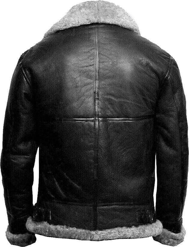 Brand New B3 Bomber Leather Jacket With Fur - Leather Loom