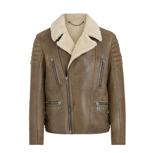 Men’s Brown Vintage B3 Shearling Jacket - Leather Loom