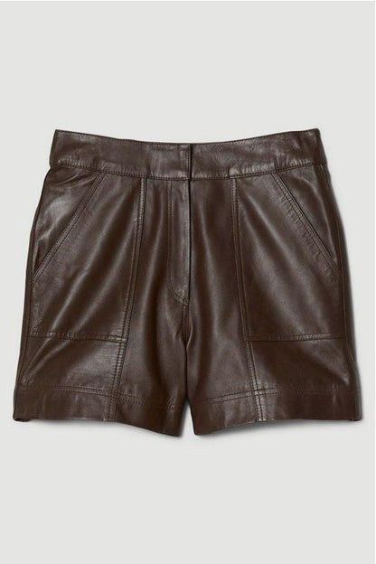 Brown Leather Shorts For Women - Leather Loom