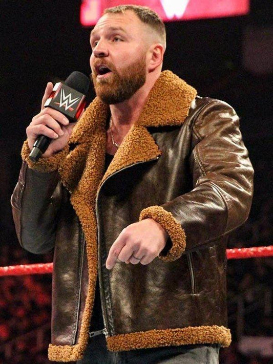 Dean Ambrose WWE Wrestler Shearling Jacket - Leather Loom