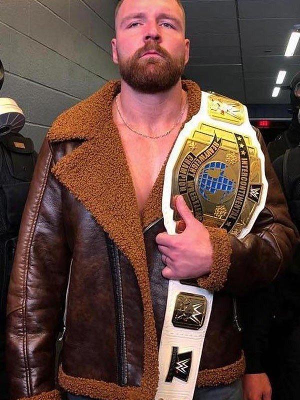 Dean Ambrose WWE Wrestler Shearling Jacket - Leather Loom