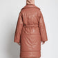 Faux Leather Puffer Trench Coat - Leather Loom
