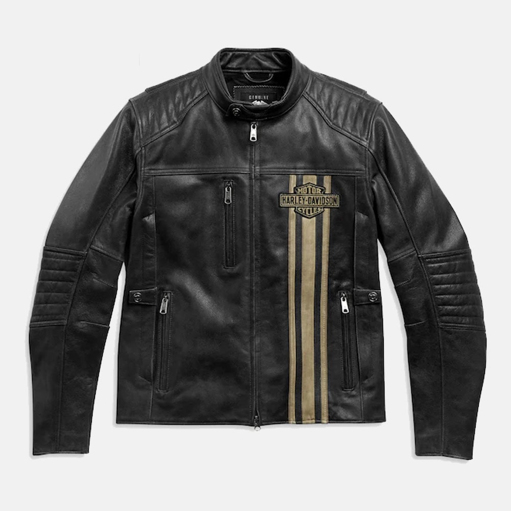 Harley Davidson Genuine High Quality Black Leather Jacket - Leather Loom
