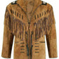Handmade Men's Western Suede leather jacket, Men coy boy western Fringe Jacket - Leather Loom
