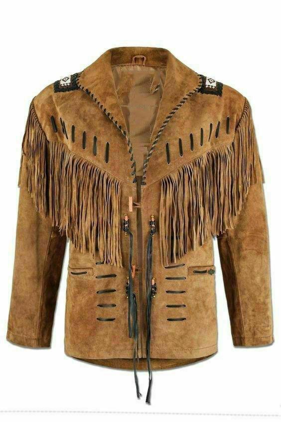 Handmade Men's Western Suede leather jacket, Men coy boy western Fringe Jacket - Leather Loom