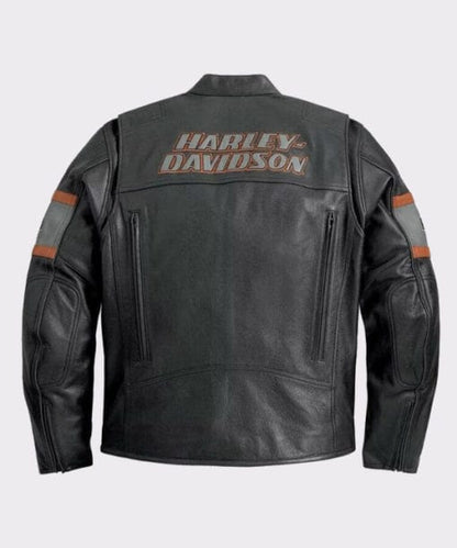 HD1 Harley Davidson Biker Jacket In Black - Leather Loom