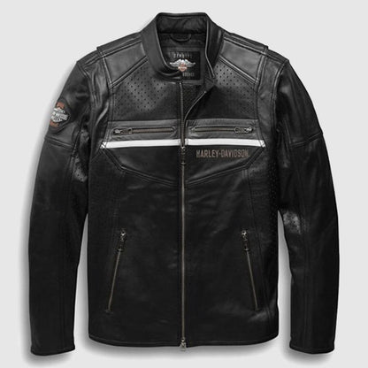 Men’s Harley Davidson Llano Perforated Jacket - Leather Loom