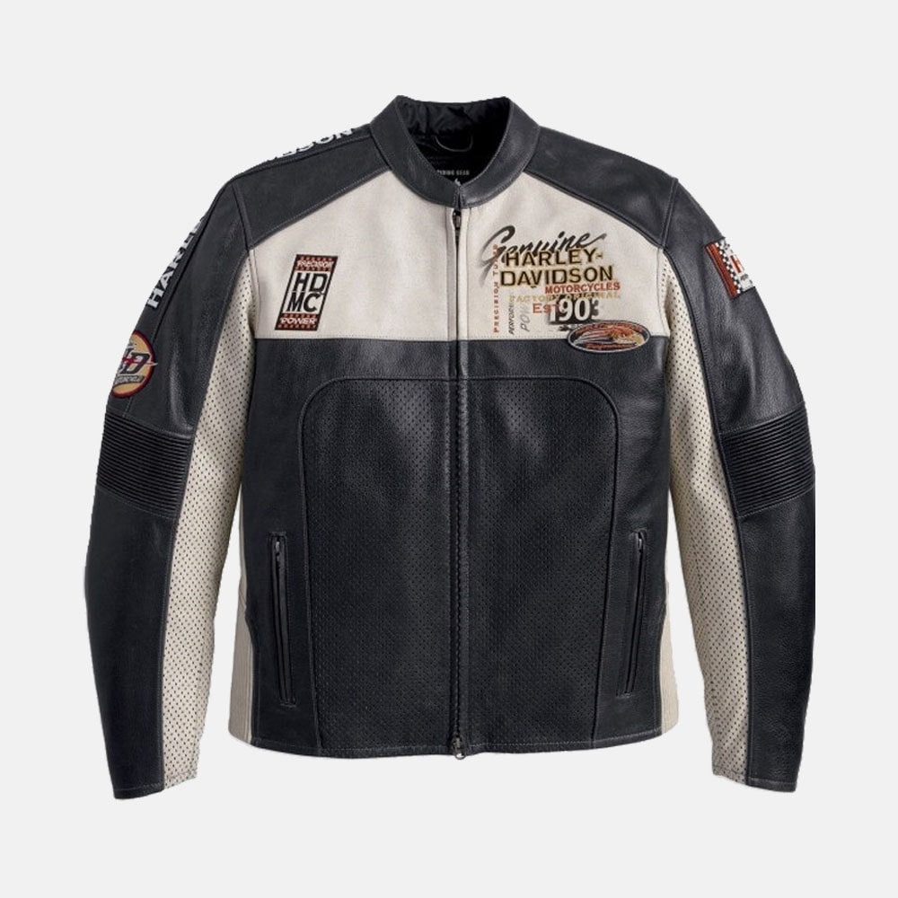 Men’s Harley Davidson Regulator Perforated Leather Jacket - Leather Loom