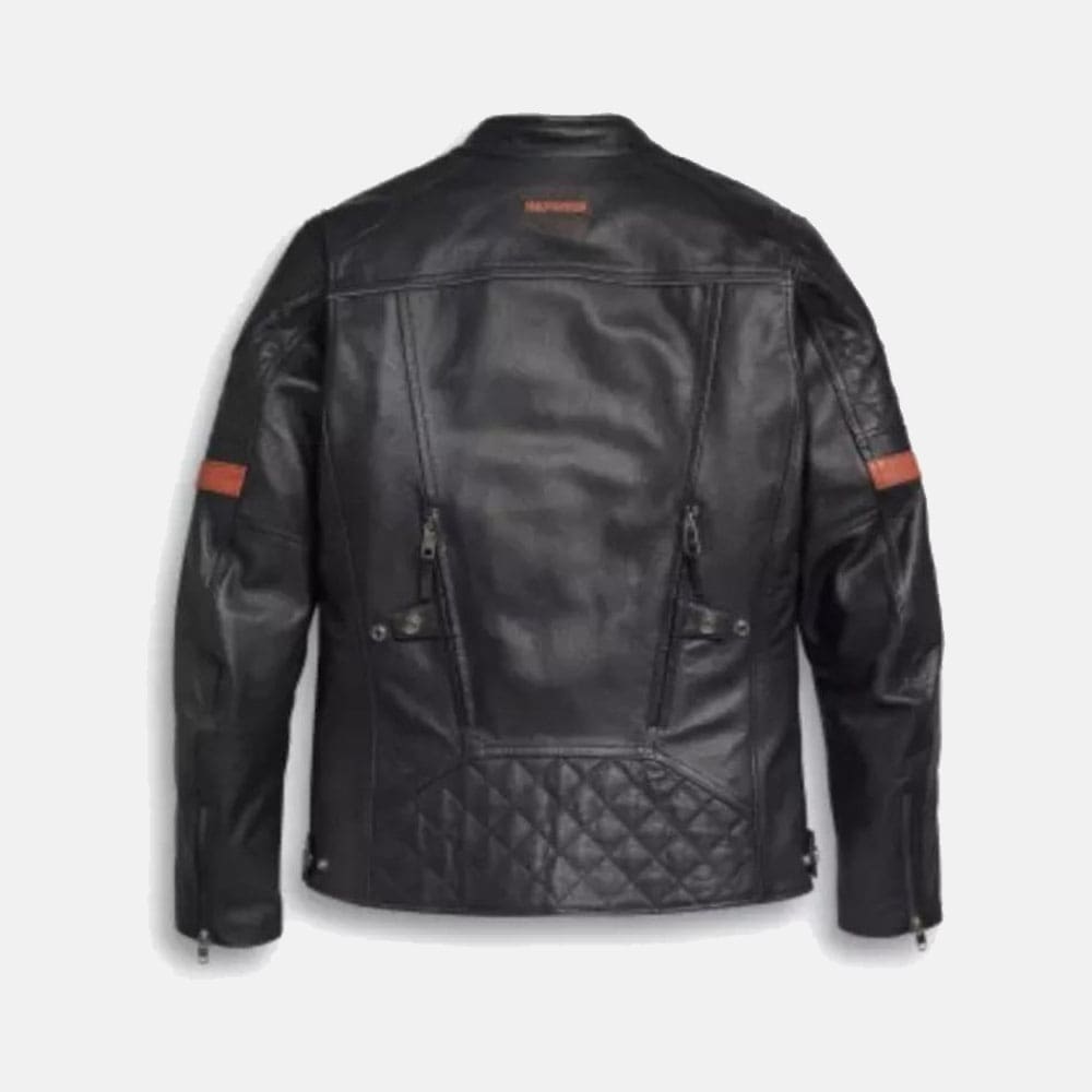 Men’s Harley Davidson Waterproof H-D Triple Vent System Vanocker Leather Jacket - Leather Loom