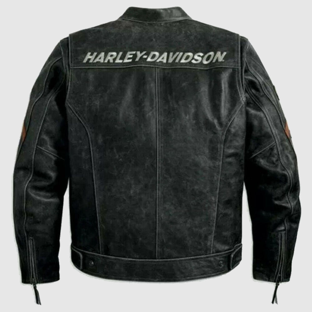 Black Harley Davidson leather jacket For Men - Leather Loom