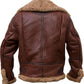 High-quality Pilot Bomber Leather Jacket With Fur - Leather Loom