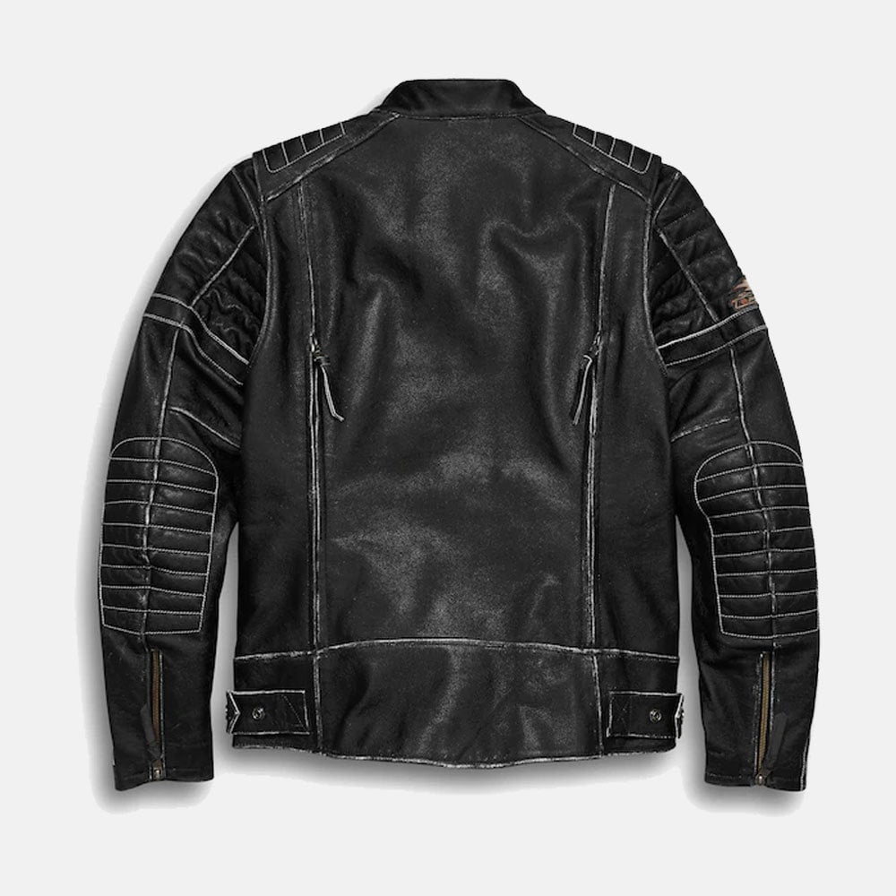 Men's Harley Davidson High Quality Black Leather Jacket - Leather Loom