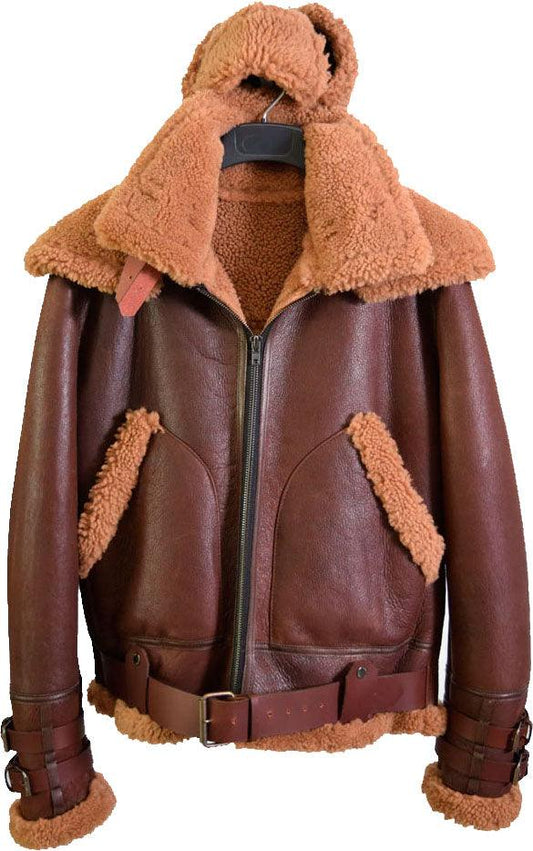 Hot Sale Mens B3 Bomber Leather Jacket With Fur - Leather Loom