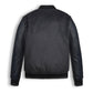 Men Black Wool Varsity Bomber Leather Jacket - Leather Loom