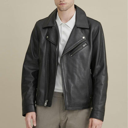 Men's Real Leather Motorbike Moto Jacket - Leather Loom