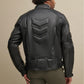 Men Black Leather Performance Rider Biker Jacket - Leather Loom