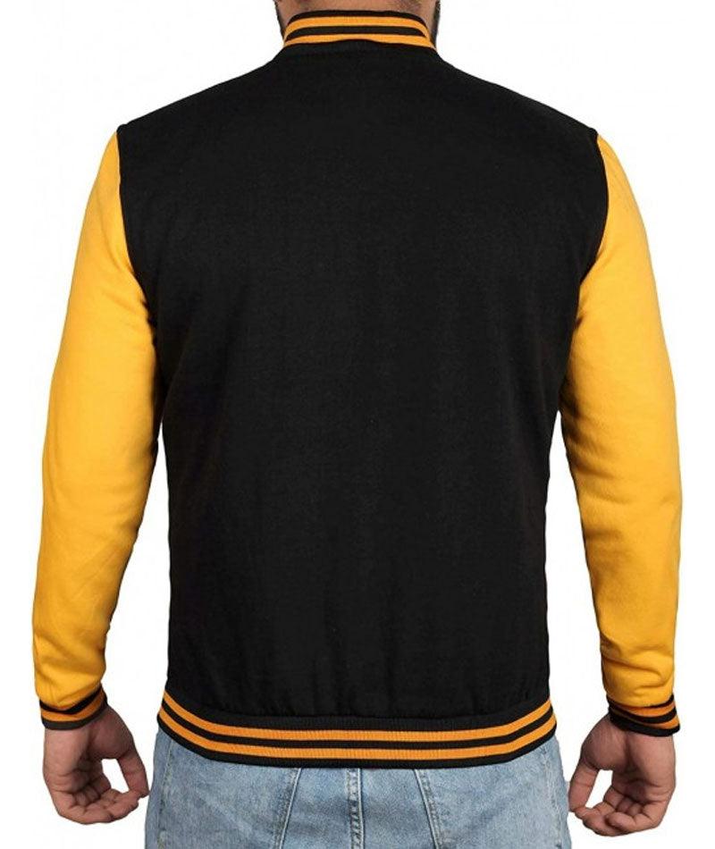 Black and Yellow Varsity Jacket - Leather Loom