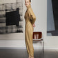 Light Brown Women's One Piece Leather Dress Jumpsuit - Leather Loom
