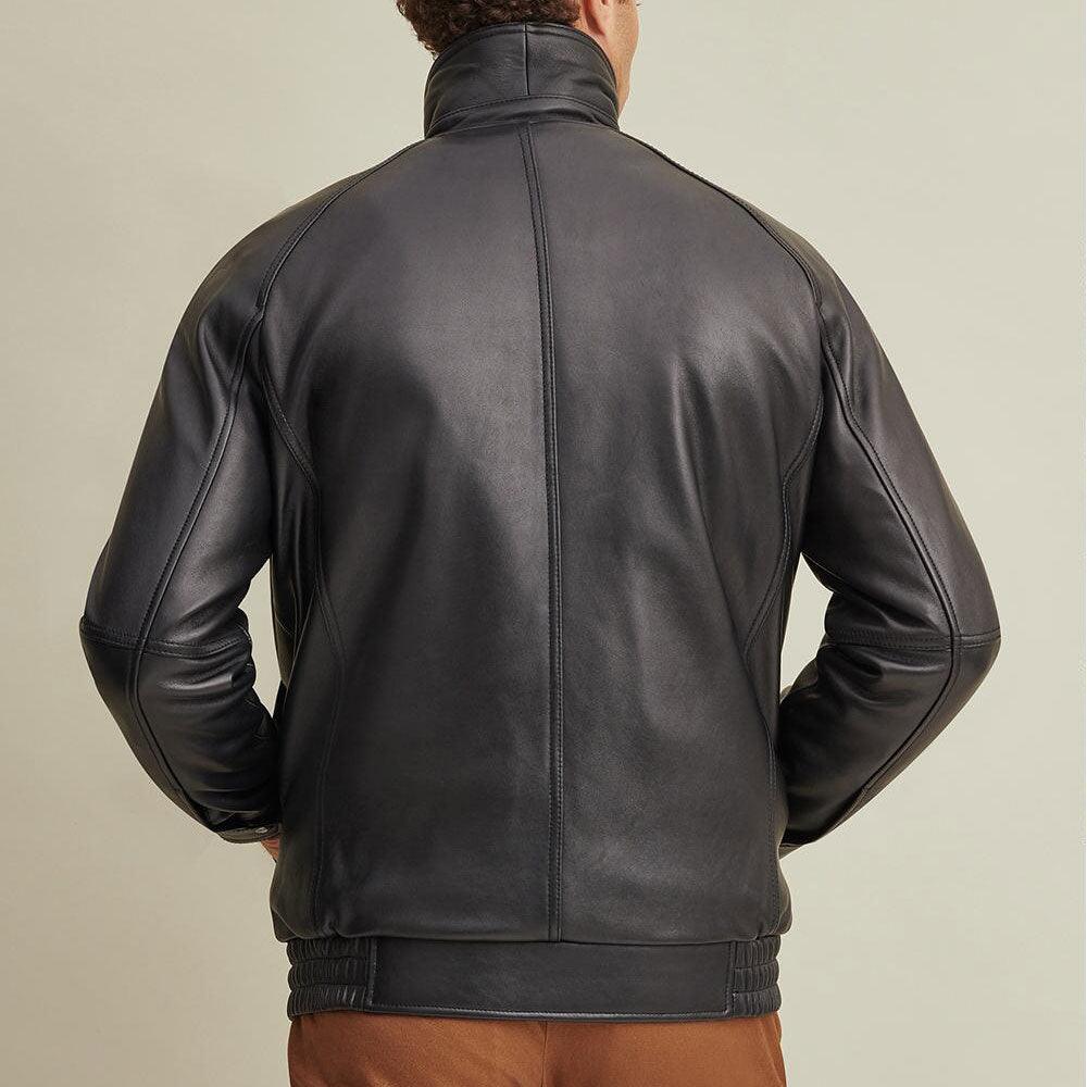 Lined Leather Bomber - Leather Loom