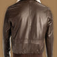 Men Brown Pilot Shearling Bomber Leather Jacket - Leather Loom