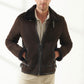 Aviator Brown Shearling Jacket - Leather Loom