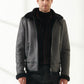 Aviator Grey Shearling Jacket For Men - Leather Loom