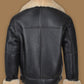 Men Black B3 Shearling Bomber Leather Jacket - Leather Loom