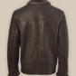 Men Brown Shearling Bomber Leather Jacket - Leather Loom